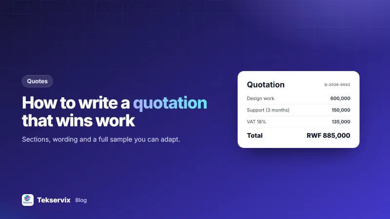 How to Write a Quotation: Step-by-Step Guide With a Sample