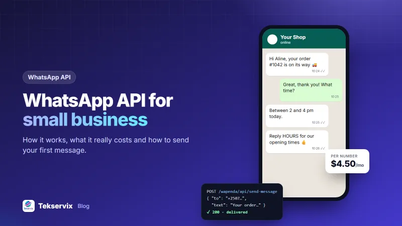 WhatsApp API for small business: a shop sending order updates through the WApenda API