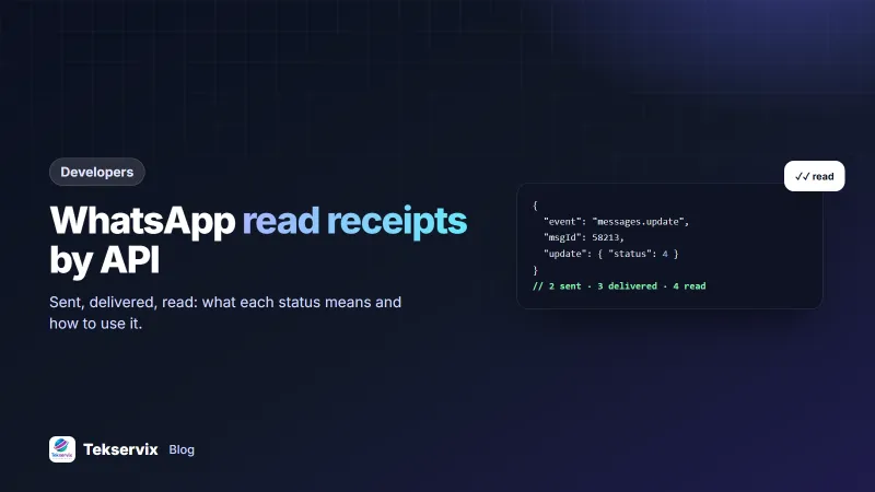 WhatsApp Read Receipts API: Track Sent, Delivered and Read Status